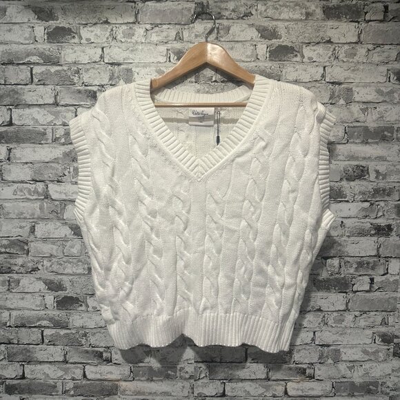 NWT Walter Hagen Women's Clubhouse Sweater Vest Size XXL (WGH11516) White - Picture 8 of 13